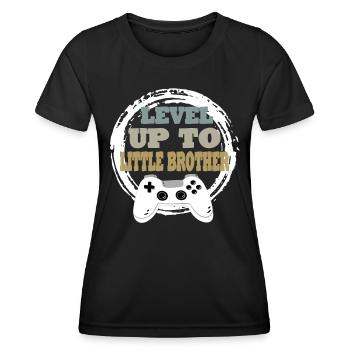 Bruder Gaming Retro Gift Idea - Women's Functional T-Shirt - black - Front - AI Model Female 172 light (172cm)