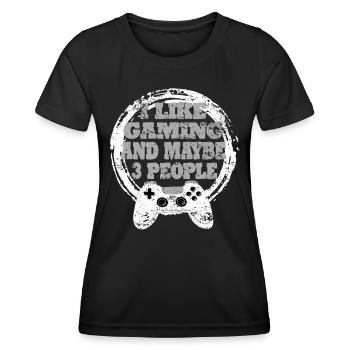Gaming Retro Geschenkidee - Frauen Funktions-T-Shirt - Schwarz - Vorne - AI Model Female 172 light (172cm)