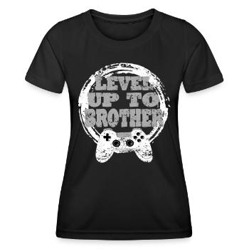 Bruder Gaming Retro Gift Idea - Women's Functional T-Shirt - black - Front - AI Model Female 172 light (172cm)