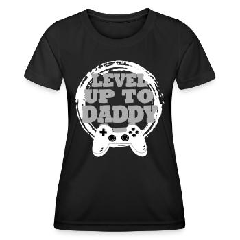 Daddy Gaming Retro Gift Idea - Women's Functional T-Shirt - black - Front - AI Model Female 172 light (172cm)