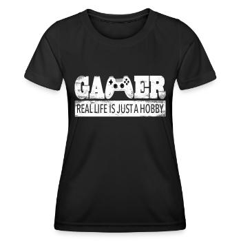 Gaming Retro Geschenkidee - Frauen Funktions-T-Shirt - Schwarz - Vorne - AI Model Female 172 light (172cm)