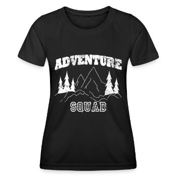 Funny outdoor outfit for hikers - Women's Functional T-Shirt - black - Front - AI Model Female 172 light (172cm)
