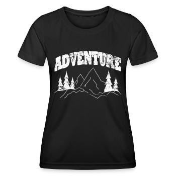 Funny outdoor outfit for hikers - Women's Functional T-Shirt - black - Front - AI Model Female 172 light (172cm)