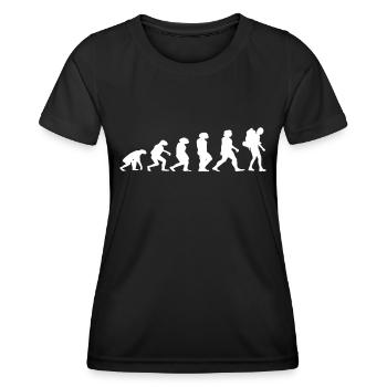 Funny outdoor outfit for hikers - Women's Functional T-Shirt - black - Front - AI Model Female 172 light (172cm)