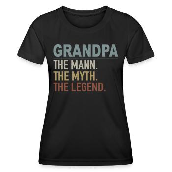 Grand-père grands-parents idée cadeau disant - T-shirt sport Femme - noir - Devant - AI Model Female 172 light (172cm)