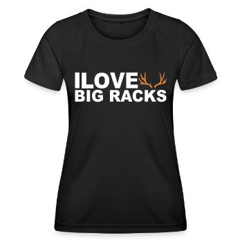 Hunter Jagt.Hirsch Gift Idea - Women's Functional T-Shirt - black - Front - AI Model Female 172 light (172cm)