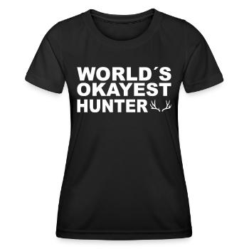 Hunter Jagt.Hirsch Idée cadeau - T-shirt sport Femme - noir - Devant - AI Model Female 172 light (172cm)