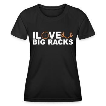 Hunter Jagt.Hirsch Gift Idea - Women's Functional T-Shirt - black - Front - AI Model Female 172 light (172cm)