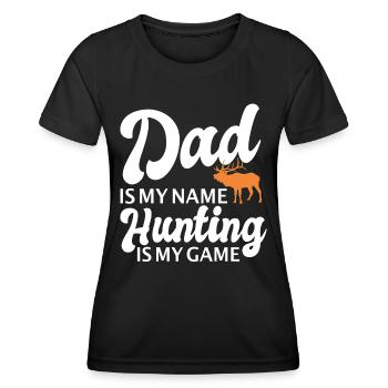 Hunter Jagt.Hirsch Gift Idea - Women's Functional T-Shirt - black - Front - AI Model Female 172 light (172cm)