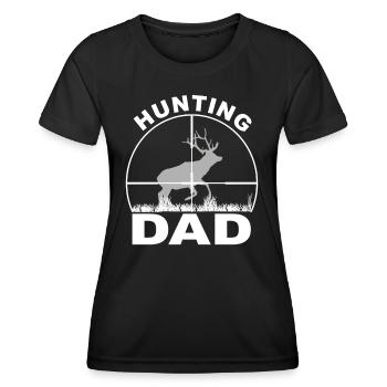 Hunter Jagt.Hirsch Gift Idea - Women's Functional T-Shirt - black - Front - AI Model Female 172 light (172cm)