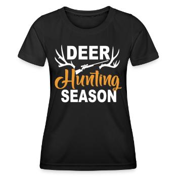 Hunter Jagt.Hirsch Gift Idea - Women's Functional T-Shirt - black - Front - AI Model Female 172 light (172cm)