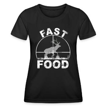 Hunter Jagt.Hirsch Gift Idea - Women's Functional T-Shirt - black - Front - AI Model Female 172 light (172cm)