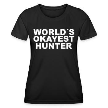 Hunter Jagt.Hirsch Gift Idea - Women's Functional T-Shirt - black - Front - AI Model Female 172 light (172cm)