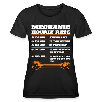 Mechaniker KFZ Auto Geschenkidee - Frauen Funktions-T-Shirt - Schwarz - Vorne - AI Model Female 172 light (172cm)