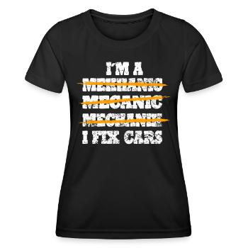 Mechanic Car Car Gift Idea - Women's Functional T-Shirt - black - Front - AI Model Female 172 light (172cm)
