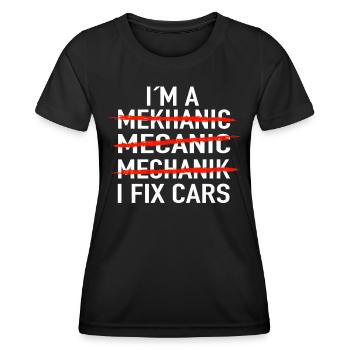 Mechanic Car Car Gift Idea - Women's Functional T-Shirt - black - Front - AI Model Female 172 light (172cm)