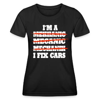 Mechaniker KFZ Auto Geschenkidee - Frauen Funktions-T-Shirt - Schwarz - Vorne - AI Model Female 172 light (172cm)