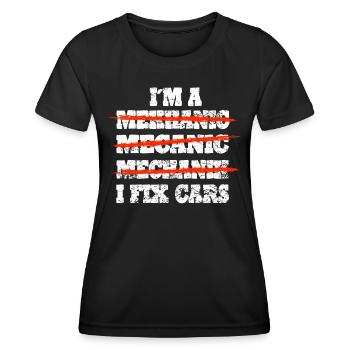 Mechaniker KFZ Auto Geschenkidee - Frauen Funktions-T-Shirt - Schwarz - Vorne - AI Model Female 172 light (172cm)