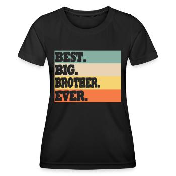 Grand frère fratrie famille - T-shirt sport Femme - noir - Devant - AI Model Female 172 light (172cm)