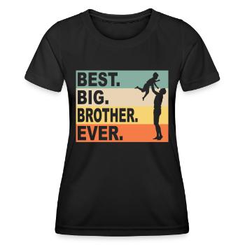Grand frère fratrie famille - T-shirt sport Femme - noir - Devant - AI Model Female 172 light (172cm)