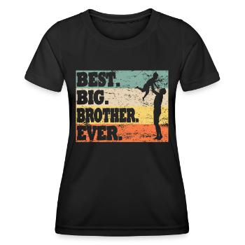 Grand frère fratrie famille - T-shirt sport Femme - noir - Devant - AI Model Female 172 light (172cm)