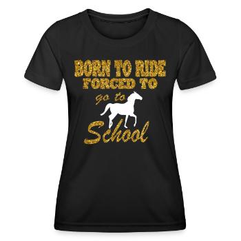 Idée cadeau Club d’équitation - T-shirt sport Femme - noir - Devant - AI Model Female 172 light (172cm)