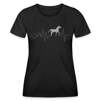 Idée cadeau Club d’équitation - T-shirt sport Femme - noir - Devant - AI Model Female 172 light (172cm)