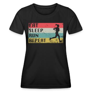Running Women Running Gift Idea - Women's Functional T-Shirt - black - Front - AI Model Female 172 light (172cm)