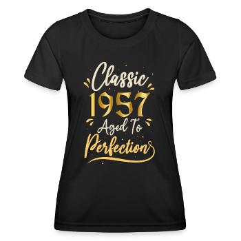 Geburtstag 1957 Geschenk 1957 Classic 1957 - Frauen Funktions-T-Shirt - Schwarz - Vorne - AI Model Female 172 light (172cm)
