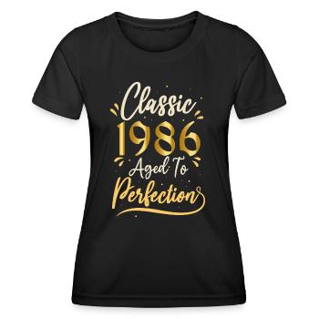 Birthday 1986 gift 1986 Classic 1986 - Women's Functional T-Shirt - black - Front - AI Model Female 172 light (172cm)