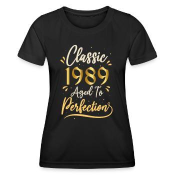 Geburtstag 1989 Geschenk 1989 Classic 1989 - Frauen Funktions-T-Shirt - Schwarz - Vorne - AI Model Female 172 light (172cm)