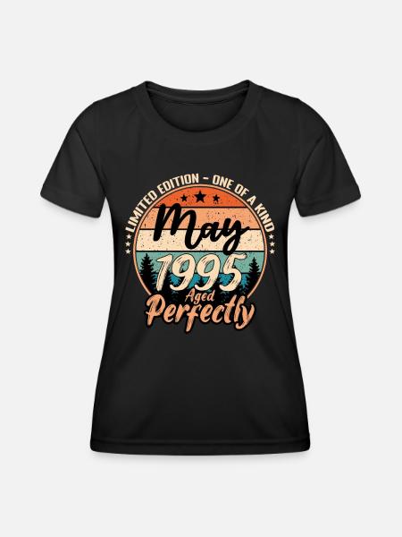 May 1995 anniversary 1995 legends May - Women's Functional T-Shirt - black