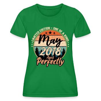 May 2018 anniversary 2018 legends May - Women's Functional T-Shirt - kelly green - Front - AI Model Female 172 dark (172cm)