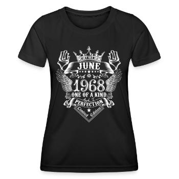Juni 1968 Jahrestag Juni 1968 Juni - Frauen Funktions-T-Shirt - Schwarz - Vorne - AI Model Female 172 light (172cm)
