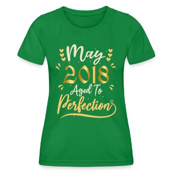 May 2018 May anniversary May 2018 - Women's Functional T-Shirt - kelly green - Front - AI Model Female 172 dark (172cm)