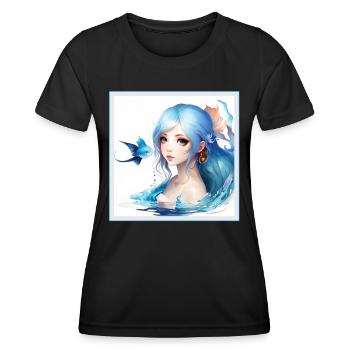 Anime Girl Japanese Aesthetic Anime Gift - Women's Functional T-Shirt - black - Front - AI Model Female 172 light (172cm)