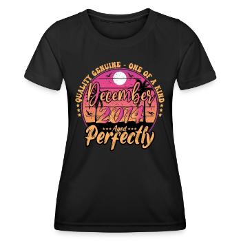 December 2014 Anniversary 2014 December 2014 - Women's Functional T-Shirt - black - Front - AI Model Female 172 light (172cm)