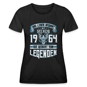60 Geburtstag Jahrgang 1964 Jubiläum Geschenk - Frauen Funktions-T-Shirt - Schwarz - Vorne - AI Model Female 172 light (172cm)