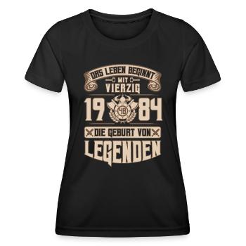 40 Geburtstag Jahrgang 1984 Jubiläum Geschenk - Frauen Funktions-T-Shirt - Schwarz - Vorne - AI Model Female 172 light (172cm)