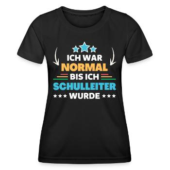 J’étais normale jusqu’à ce que je devienne directrice - T-shirt sport Femme - noir - Devant - AI Model Female 172 light (172cm)