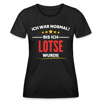 Ich war normal bis ich Lotse wurde - Frauen Funktions-T-Shirt - Schwarz - Vorne - AI Model Female 172 light (172cm)