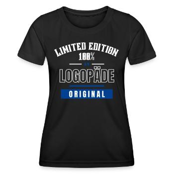 Limited Edition 100% - Logopäde - Original - Frauen Funktions-T-Shirt - Schwarz - Vorne - AI Model Female 172 light (172cm)