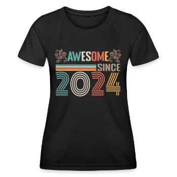 Anniversary 2024 since 2024 Vintage 2024 - Women's Functional T-Shirt - black - Front - AI Model Female 172 light (172cm)
