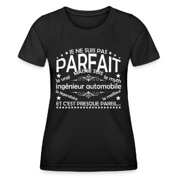 ingénieur automobile le seul ingénieur automobile - T-shirt sport Femme - noir - Devant - AI Model Female 172 light (172cm)