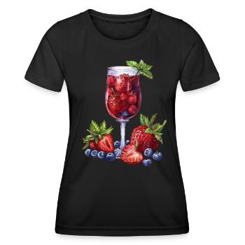 Summer Berries Cocktail Fantasy - Women's Functional T-Shirt - black - Front - AI Model Female 172 light (172cm)
