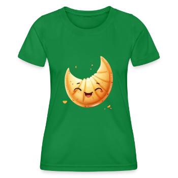 Happy fortune cookie smiling - Women's Functional T-Shirt - kelly green - Front - AI Model Female 172 dark (172cm)