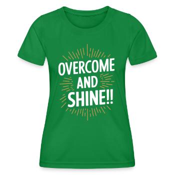 Overcome and radiate motivation - Women's Functional T-Shirt - kelly green - Front - AI Model Female 172 dark (172cm)