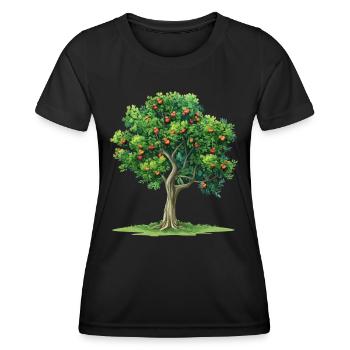 Arbre vivant aux fruits rouges - T-shirt sport Femme - noir - Devant - AI Model Female 172 light (172cm)