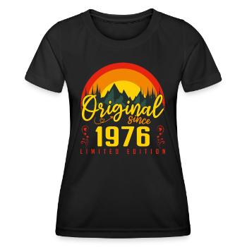 1976 Geburtstagsgeschenk 1976 Jubiläum - Frauen Funktions-T-Shirt - Schwarz - Vorne - AI Model Female 172 light (172cm)
