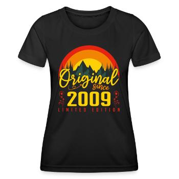 Geburtstagsgeschenk 2009 Geburtstag 2009 - Frauen Funktions-T-Shirt - Schwarz - Vorne - AI Model Female 172 light (172cm)